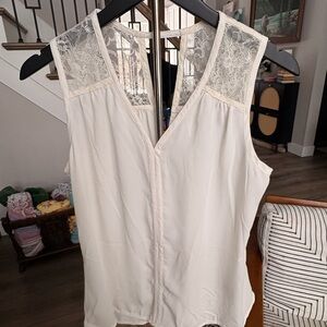 Banana Republic Cream Lace Blouse
